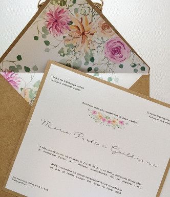 2) 5 inspirações de convites de casamento. Vote no seu preferido!