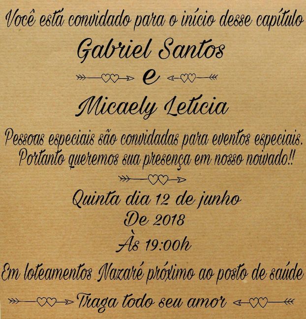 Convite de noivado - 1