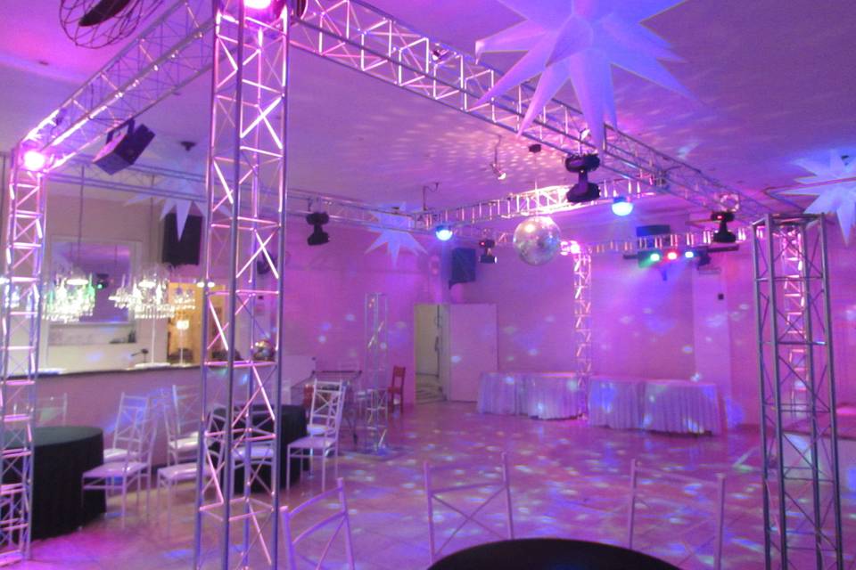 Pista de box truss com leds