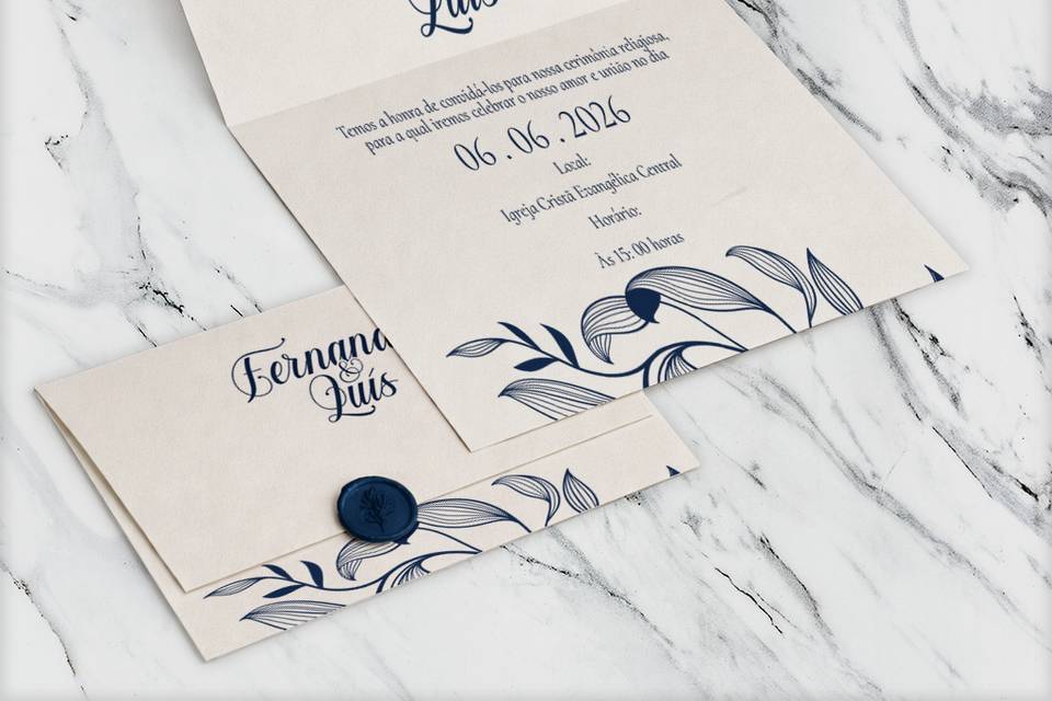 Convite Clássico A4 1 dobra