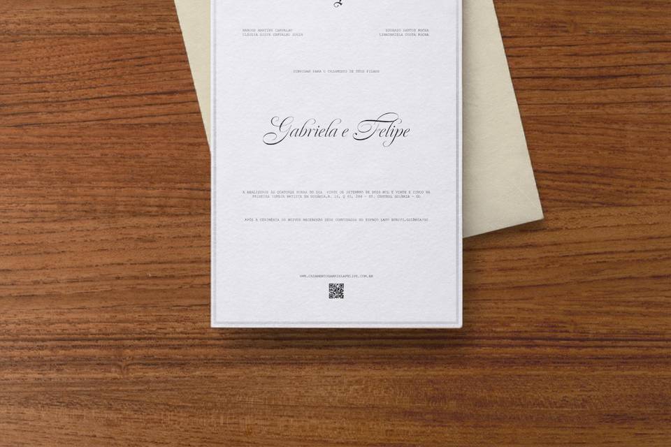 Convite Clássico vertical
