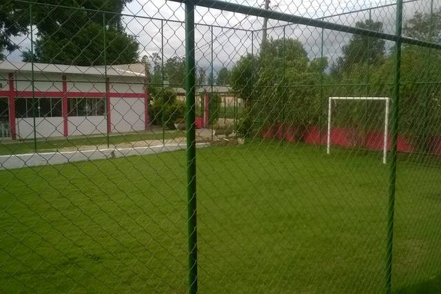 Quadra de futebol gramada