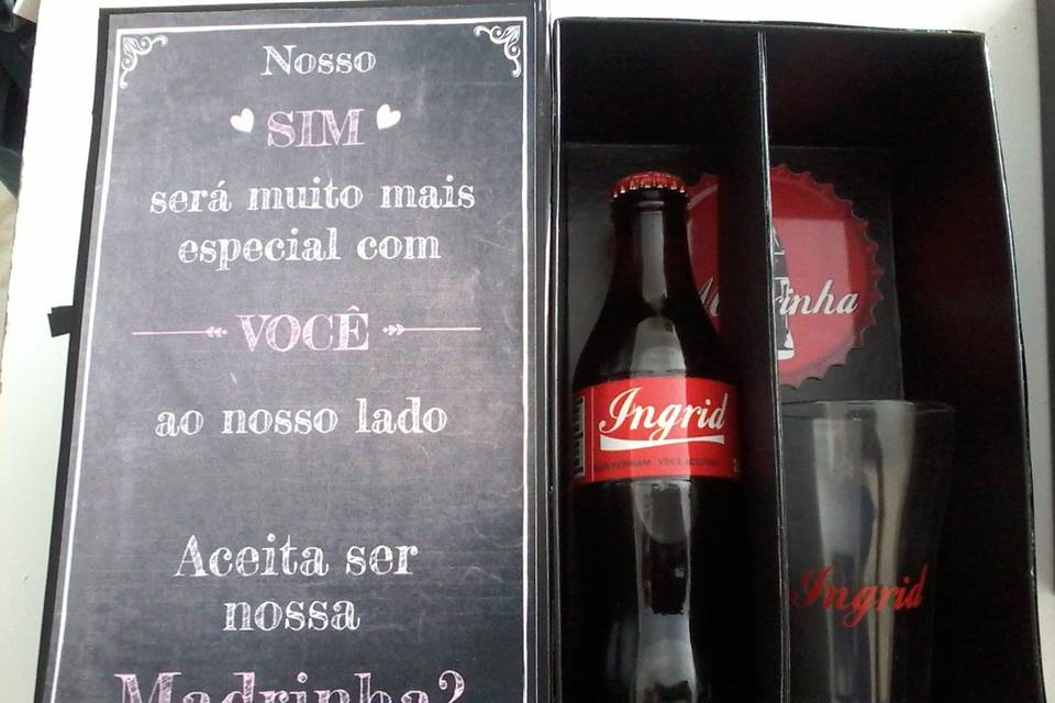 Estojo Padrinhos - Coca-Cola
