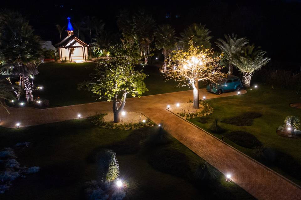 Jardim cerimônias - noite.