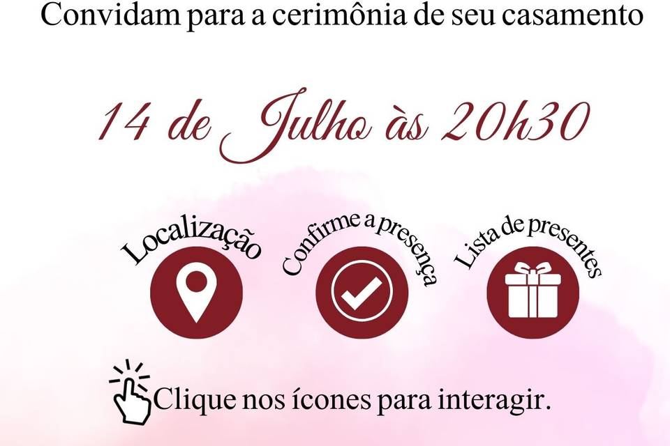 Convite interativo de casament