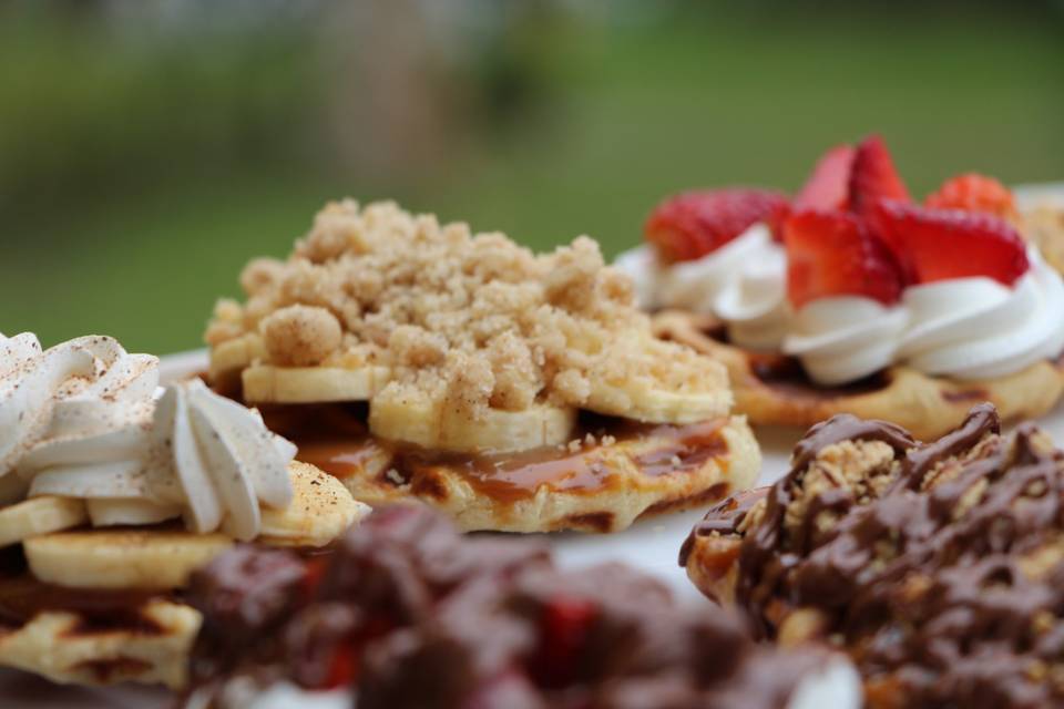 Mini waffles deliciosos