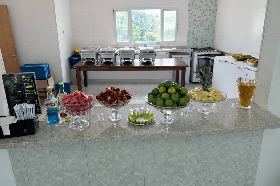 Cozinha e preparação de buffet