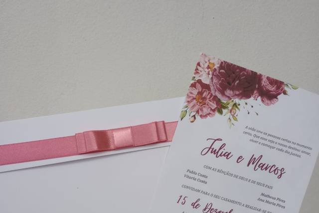 Convite floral Marsala