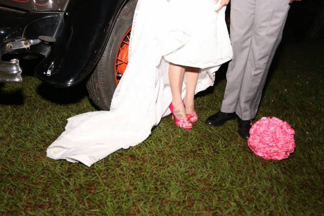 Peep toe rosa - salto 12