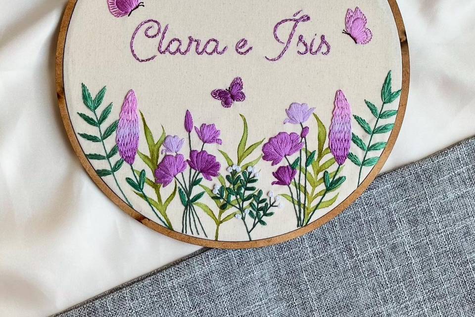Porta alianças lilás lavanda