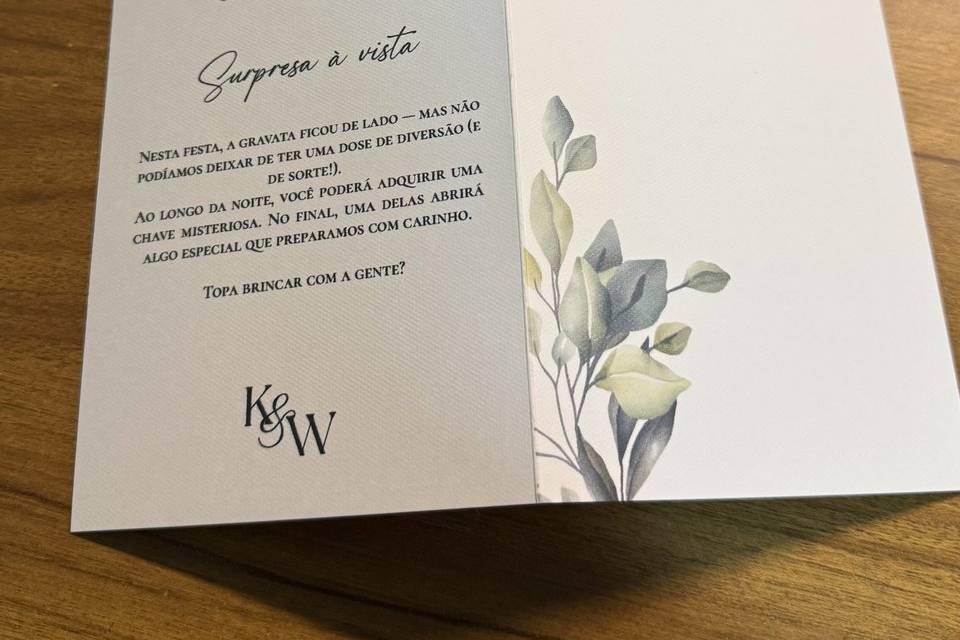 Menu de Mesa - Frente