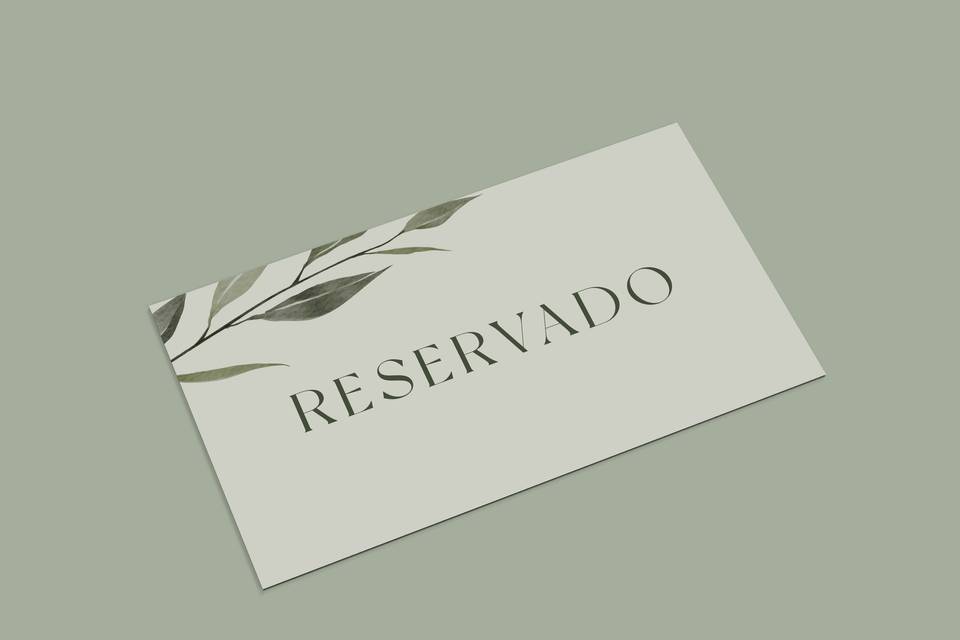 Placa de Reservado