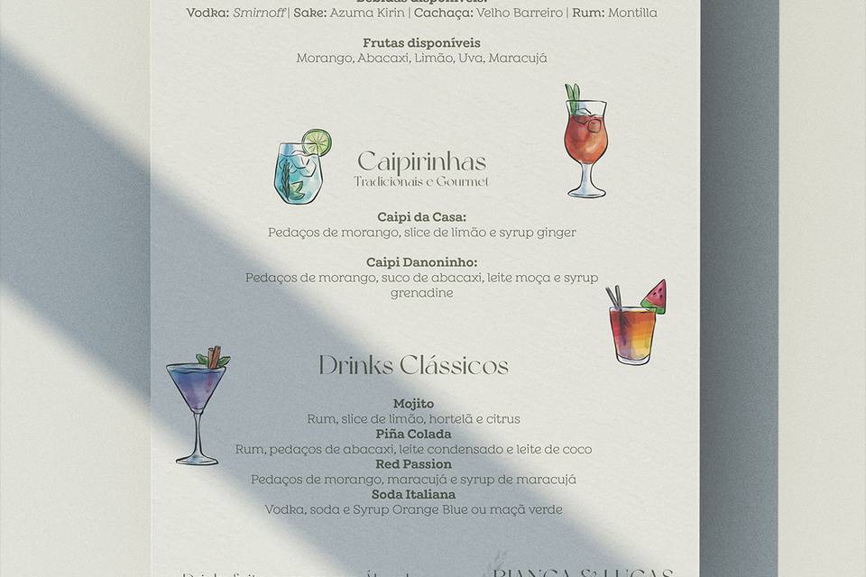 Menu de Drinks