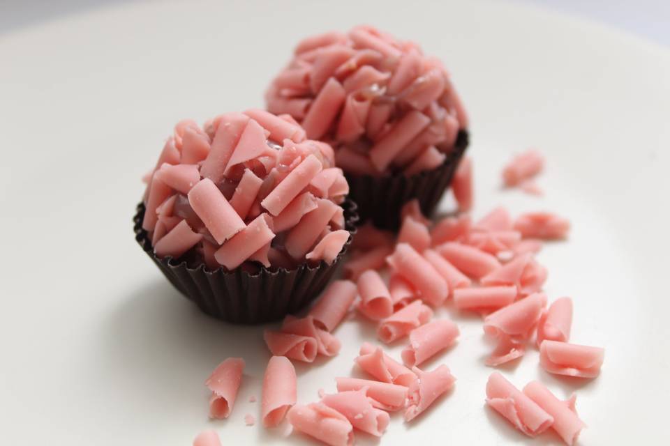 Brigadeiro de frutas vermelhas