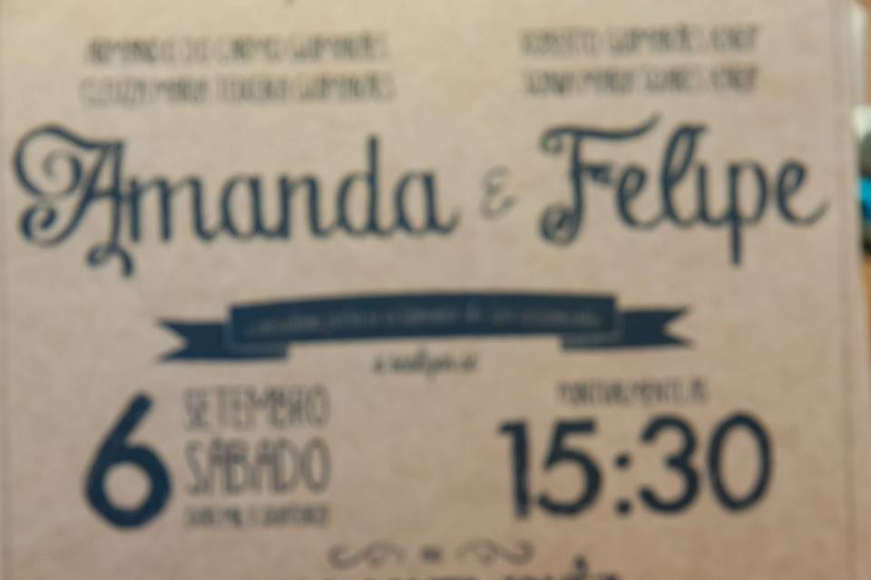 Convite - Amanda e Felipe