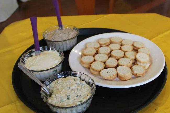 Canapés com patês