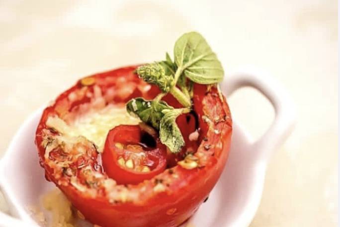 Tomates assados ao pesto