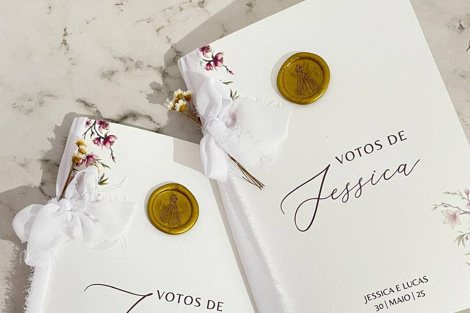 Caderno de votos luxo