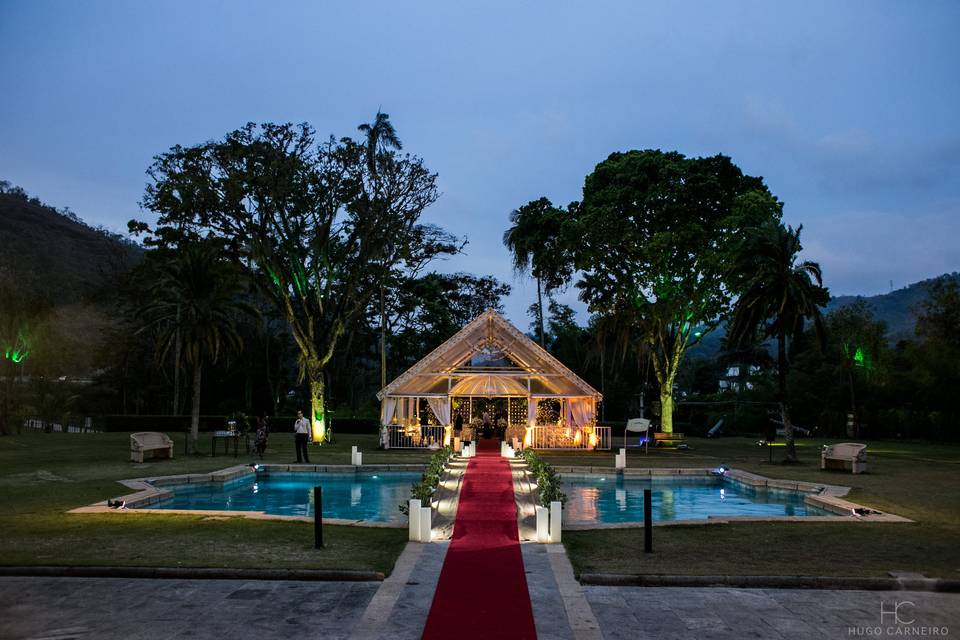 Gazebo, passarela e Piscina