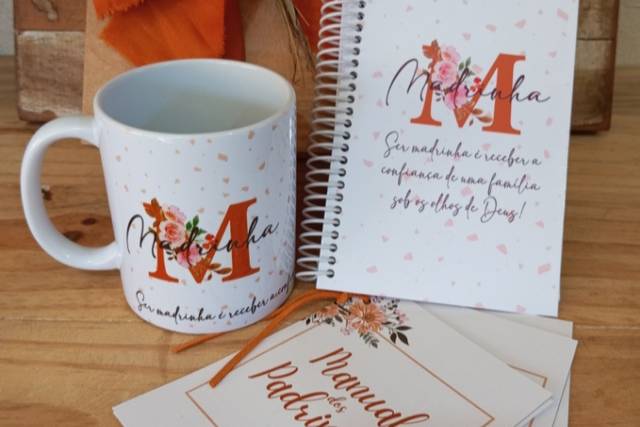 Kit Caneca/caderno/Manual padrinho