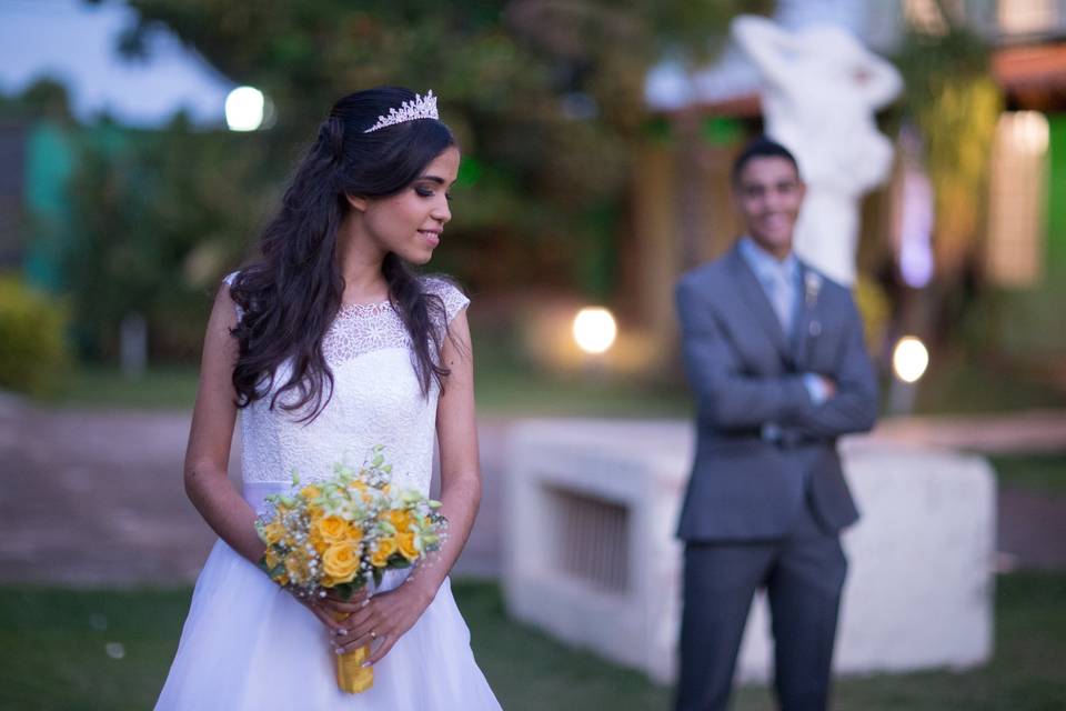 Casal após  casamento