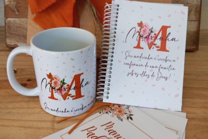 Kit Caneca/caderno/Manual padrinho