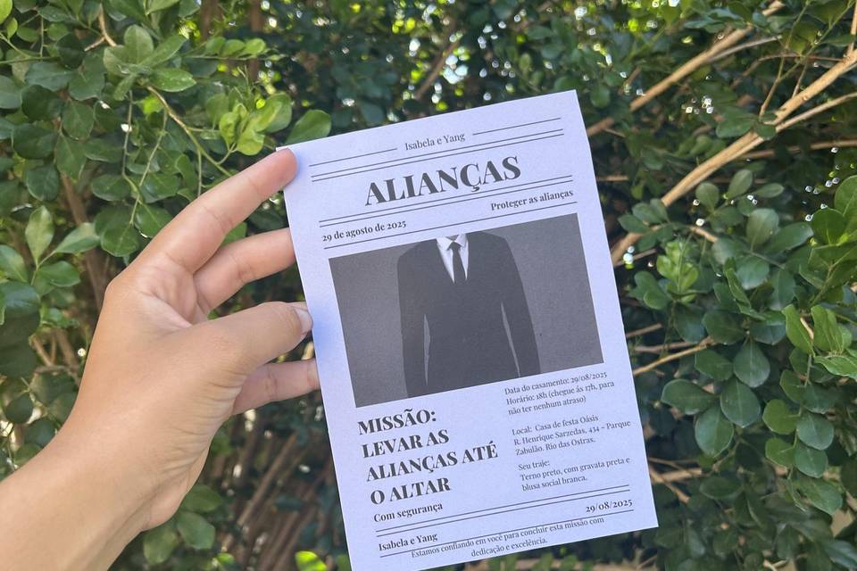 Manual segurança das alianças