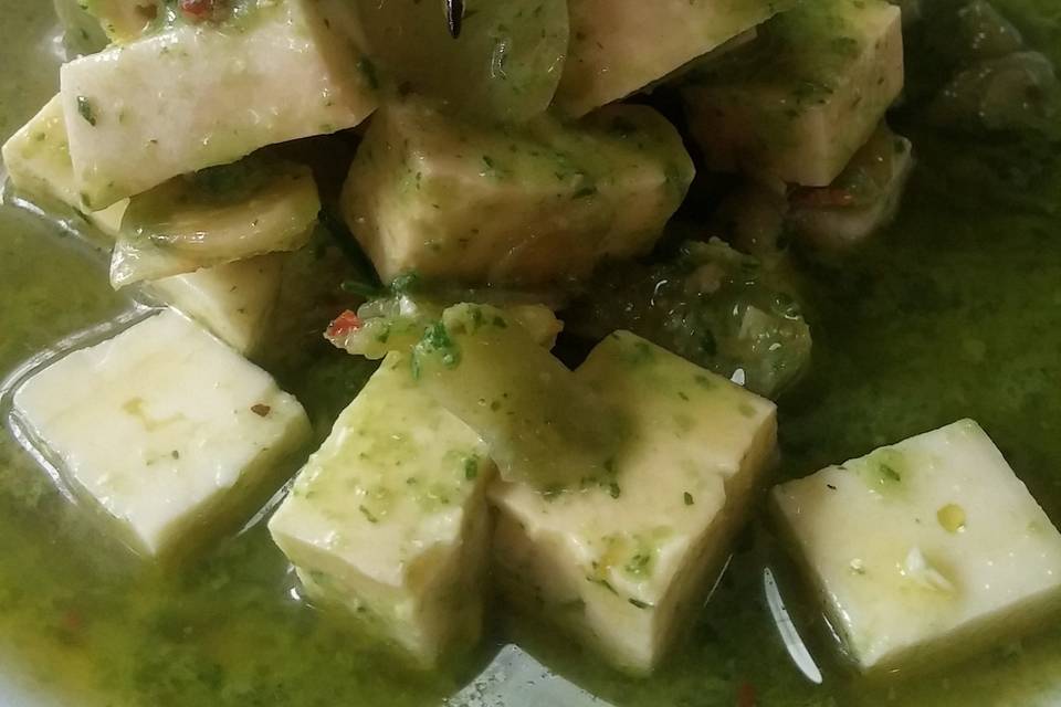 Queijo ao pesto de Ervas