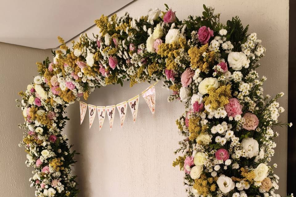 Arco Floral festa de 1 ano