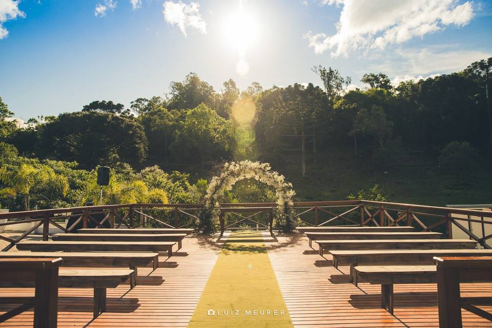 Celebração no deck