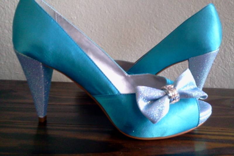 Azul turquesa e glitter