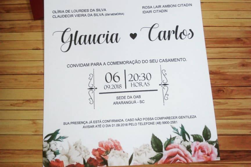 Convite Glaucia