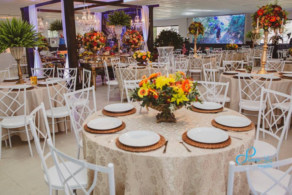 Decoração no salão principal