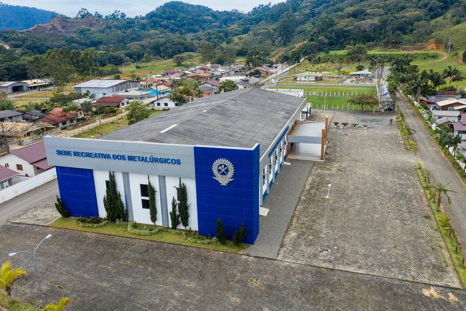 Vista aérea do salão principal