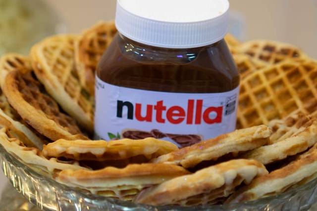 Waffle com nutella