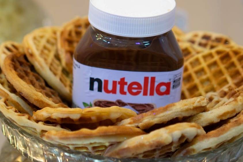 Waffle com nutella