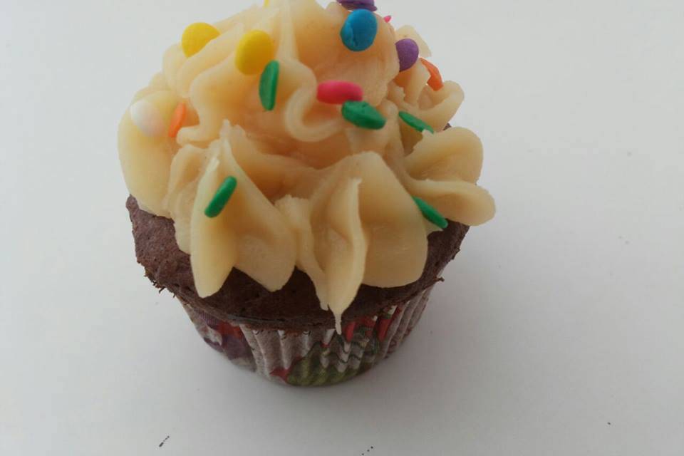 Cupcake de brigadeiro branco