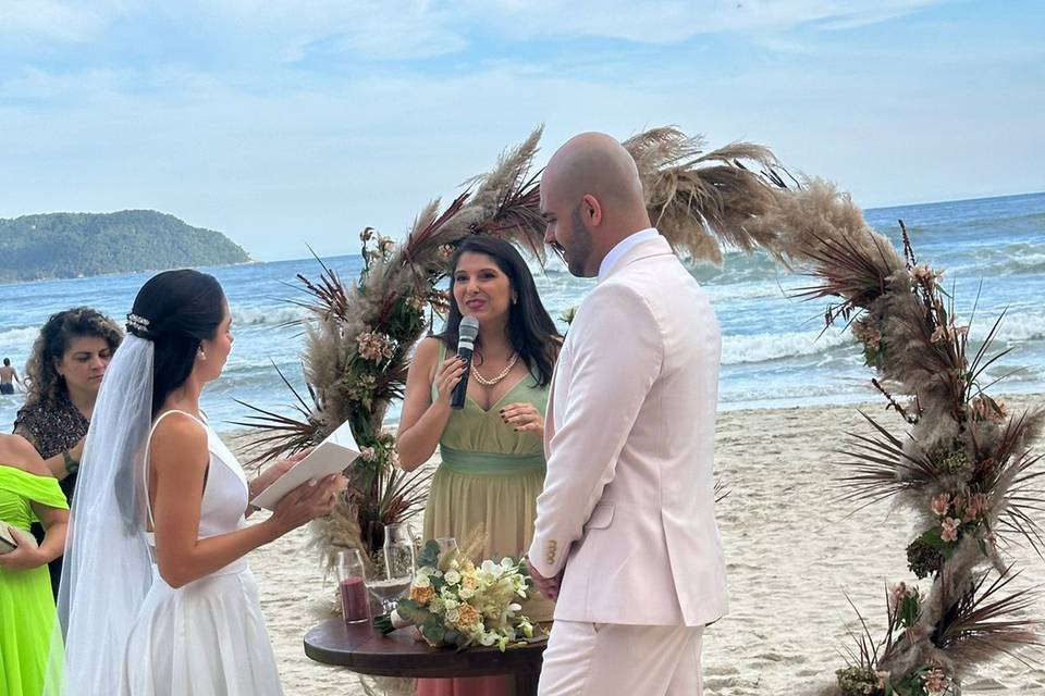 Celebração na praia!