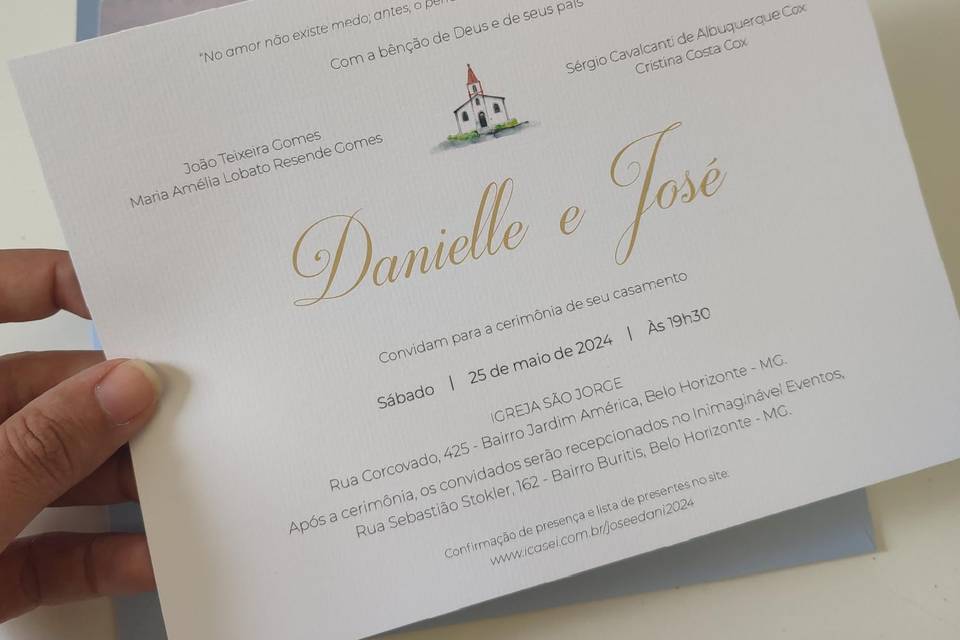 Convite Casamento Capela