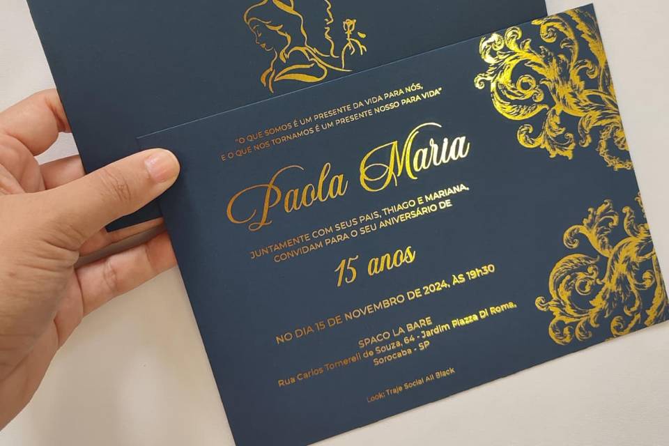 Convite 15 Anos Bela e a Fera