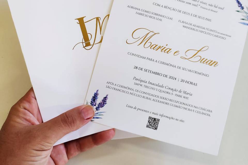 Convite Casamento Luva