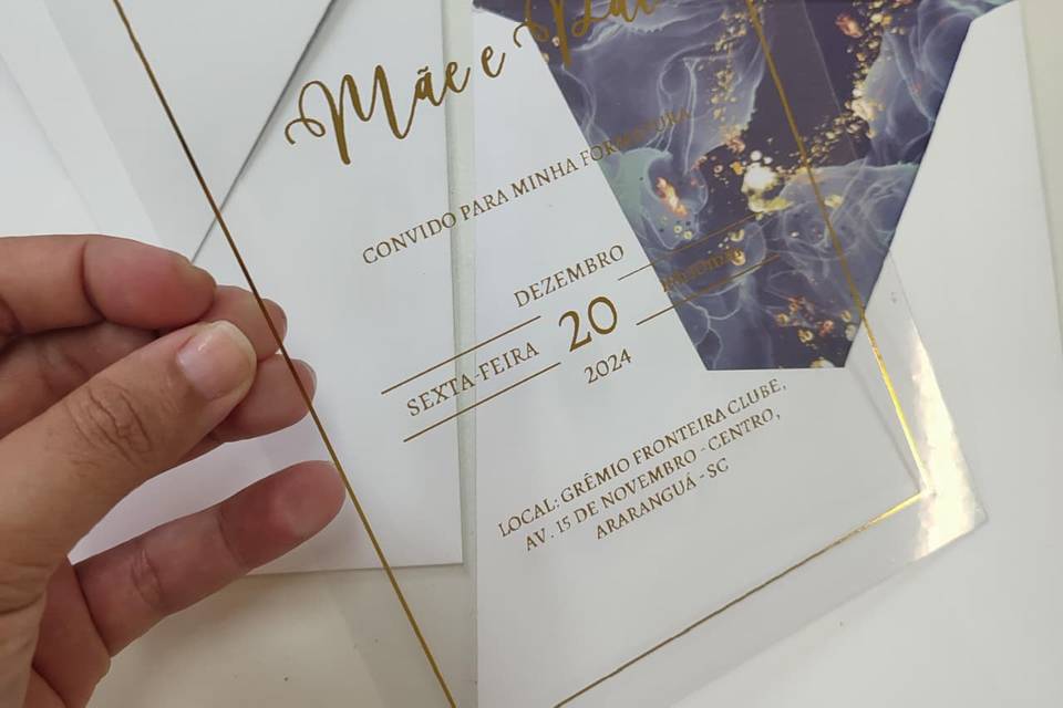 Convite Formatura Acetato