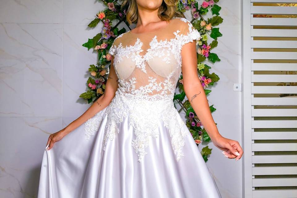 Vestido de noiva com rendas