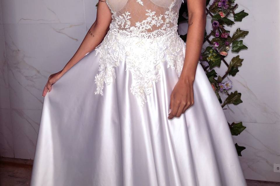 Vestido de noiva com rendas