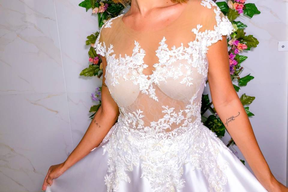 Vestido de noiva com rendas