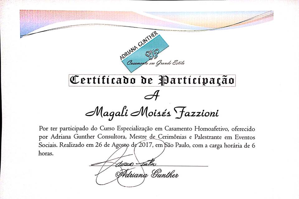 Certificado 2017 Homoafetivo