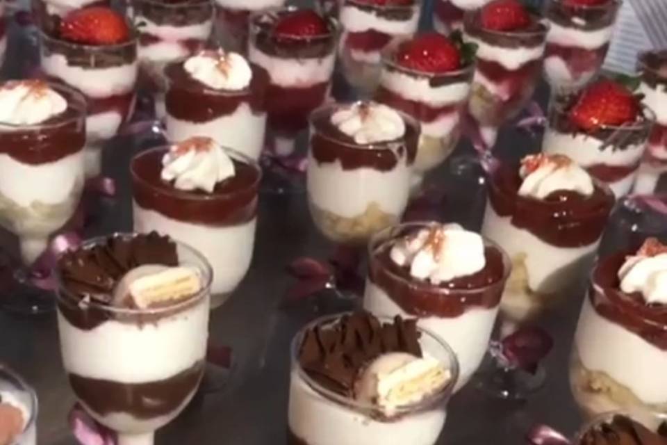 Mini tortinhas na taça