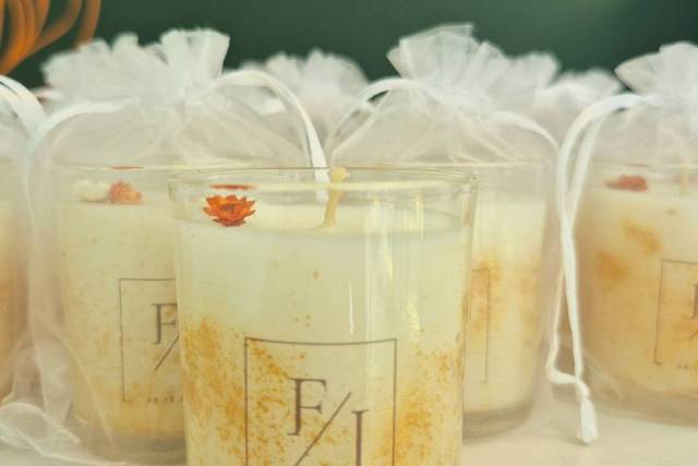 Vela aromática cera de coco