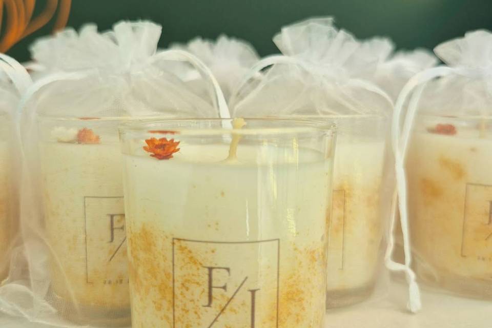 Vela aromática cera de coco