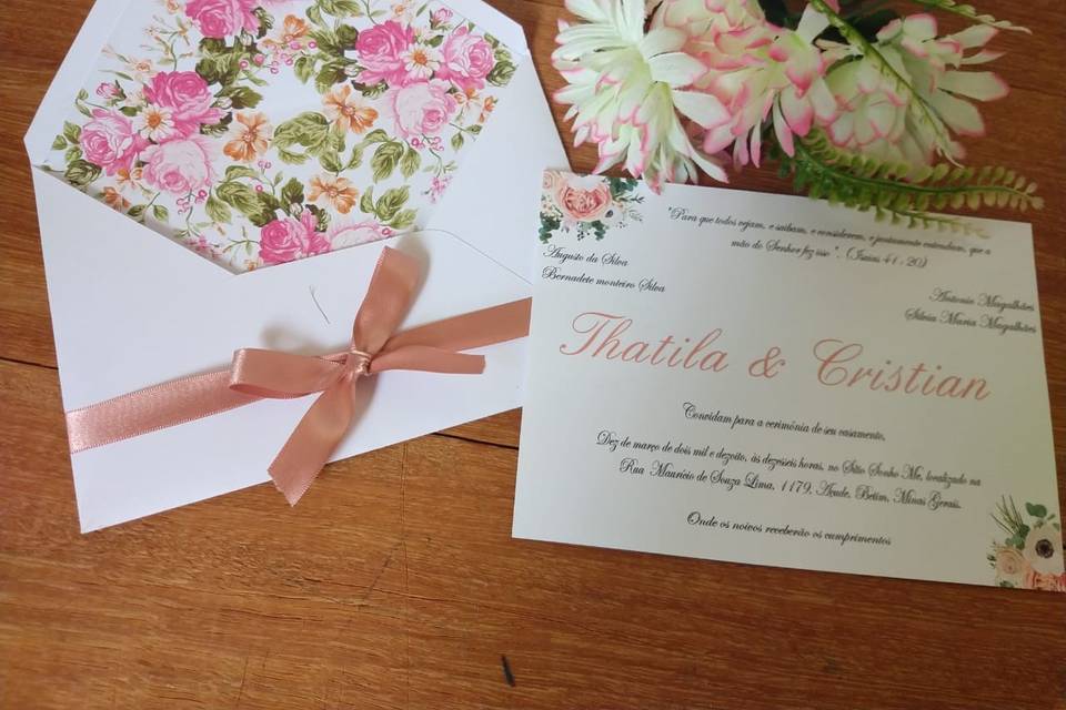 Convites forro floral